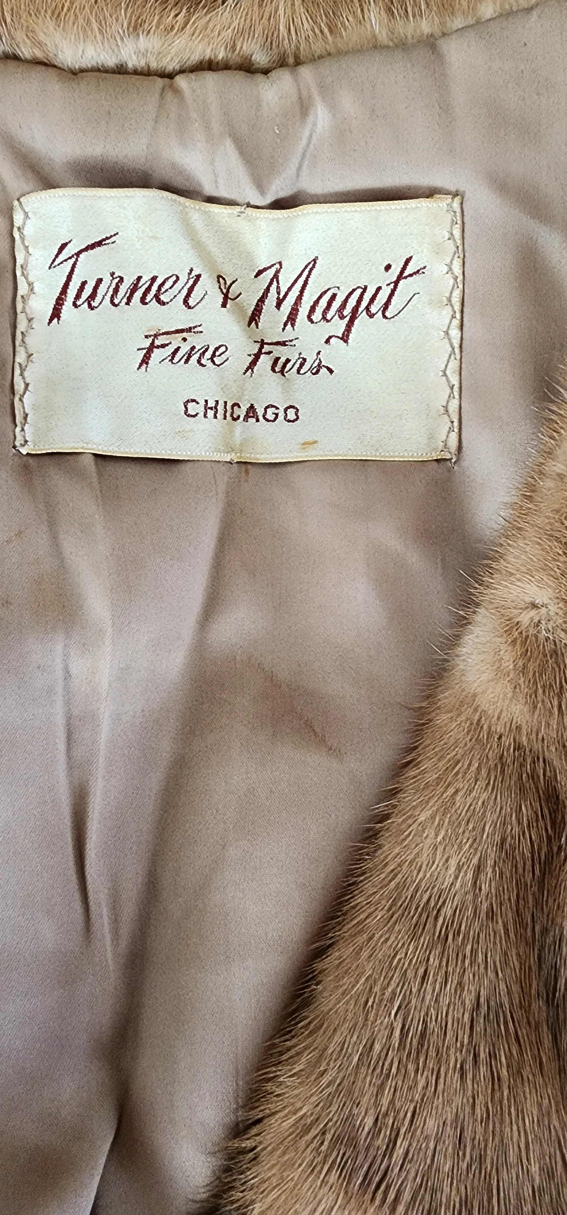 1950s Caramel Brown Mink Stole Wrap Shrug
