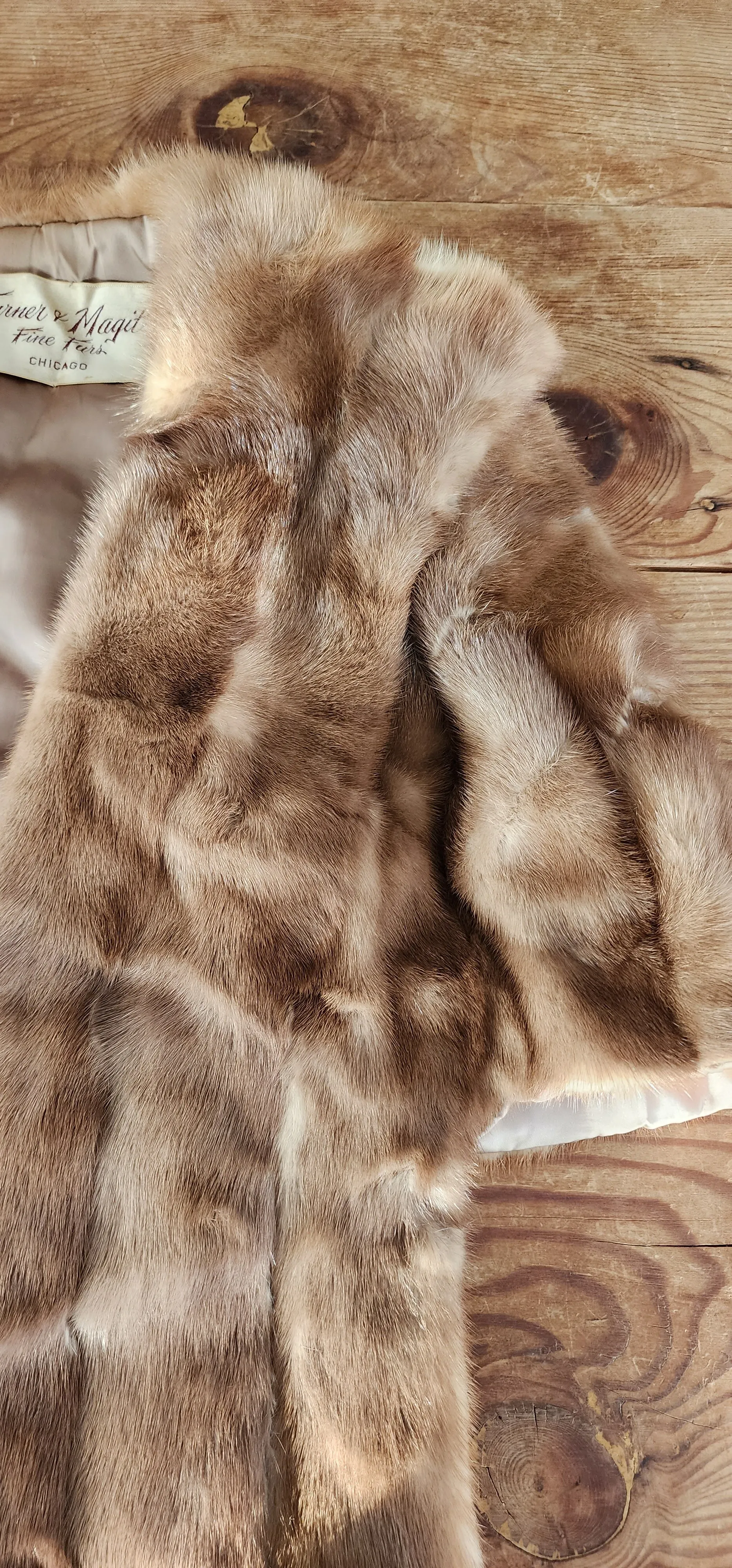 1950s Caramel Brown Mink Stole Wrap Shrug