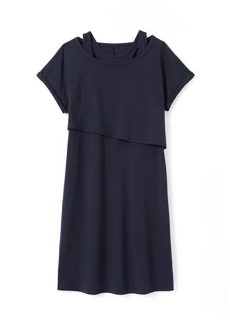 211008B Asymmetric 2 Piece Maternity & Nursing Dress