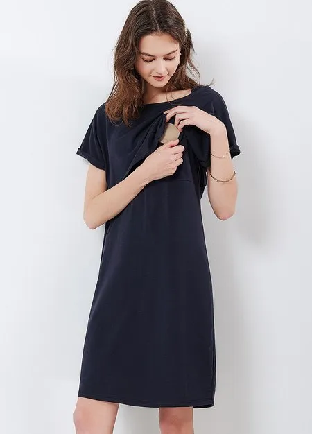 211008B Asymmetric 2 Piece Maternity & Nursing Dress