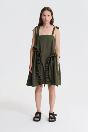AGATA | DRESS COTTON PINE GREEN