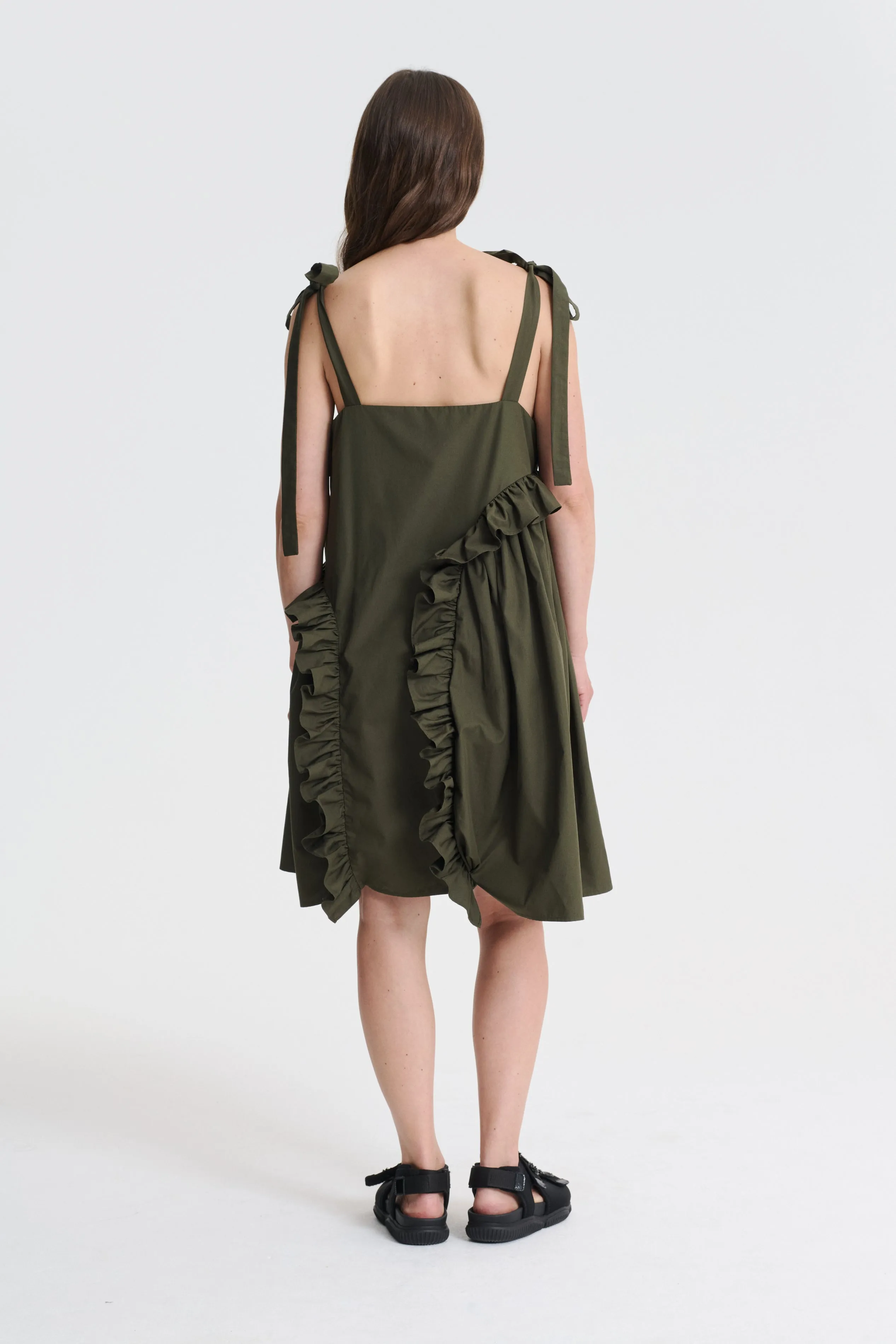 AGATA | DRESS COTTON PINE GREEN