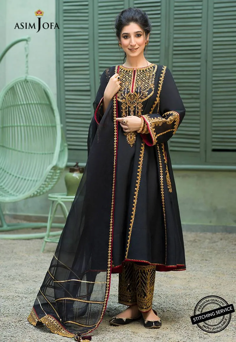 AJFC-46 | Asim Jofa Jashn Collection 2021 | Unstitched Organza Suit