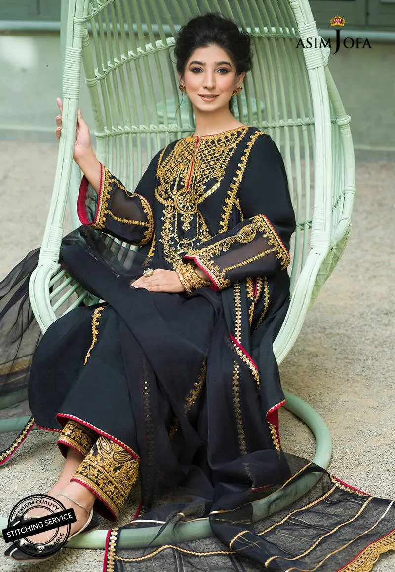 AJFC-46 | Asim Jofa Jashn Collection 2021 | Unstitched Organza Suit