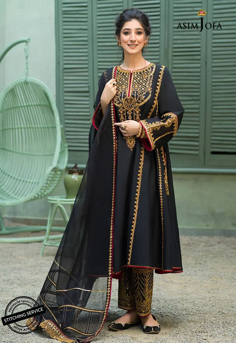 AJFC-46 | Asim Jofa Jashn Collection 2021 | Unstitched Organza Suit