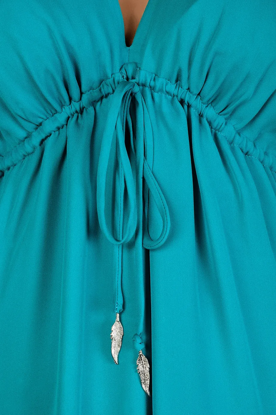 ALICE & TRIXIE CENDRILLON Turquoise Silk Dress