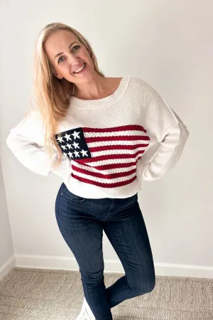 American Flag Knit Sweater