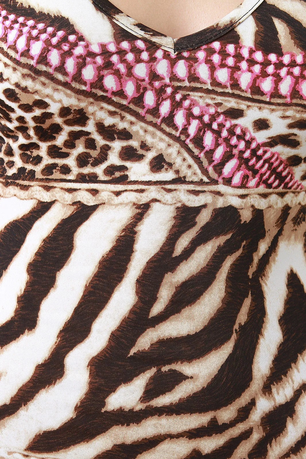 Animal Print Back Cutout Dress