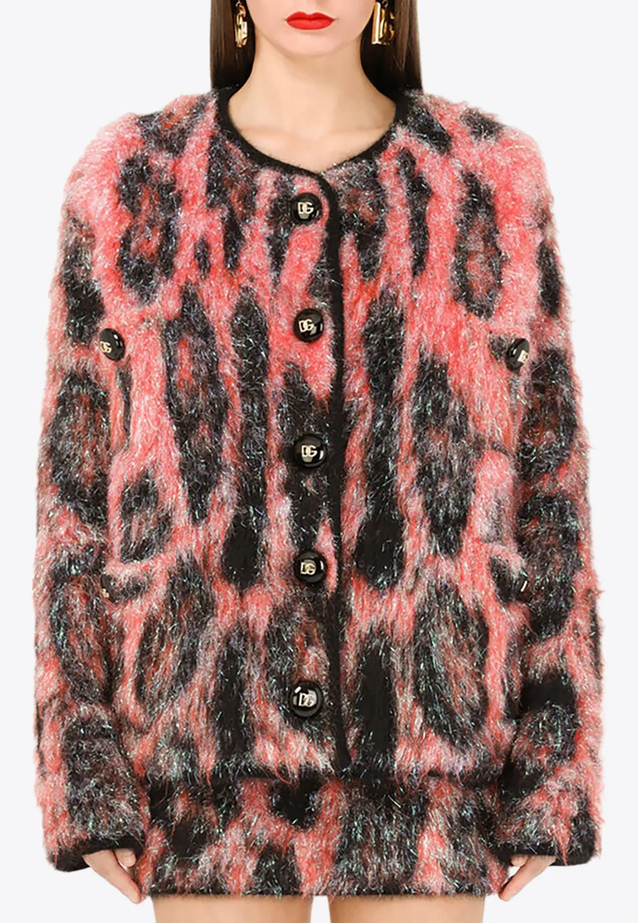 Animalier Mohair Wool Jacket