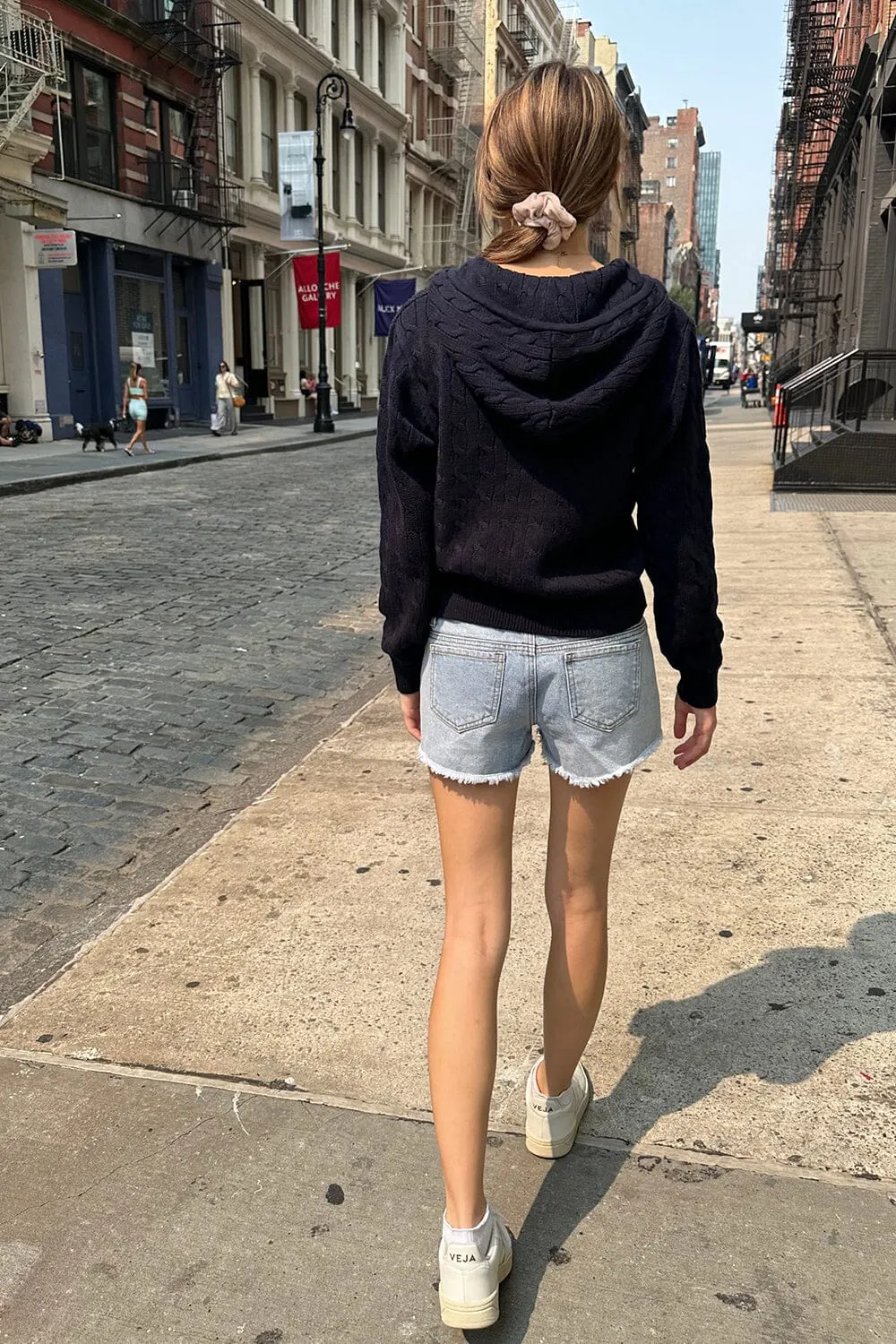 Ayla Cable Knit Zip-Up Sweater