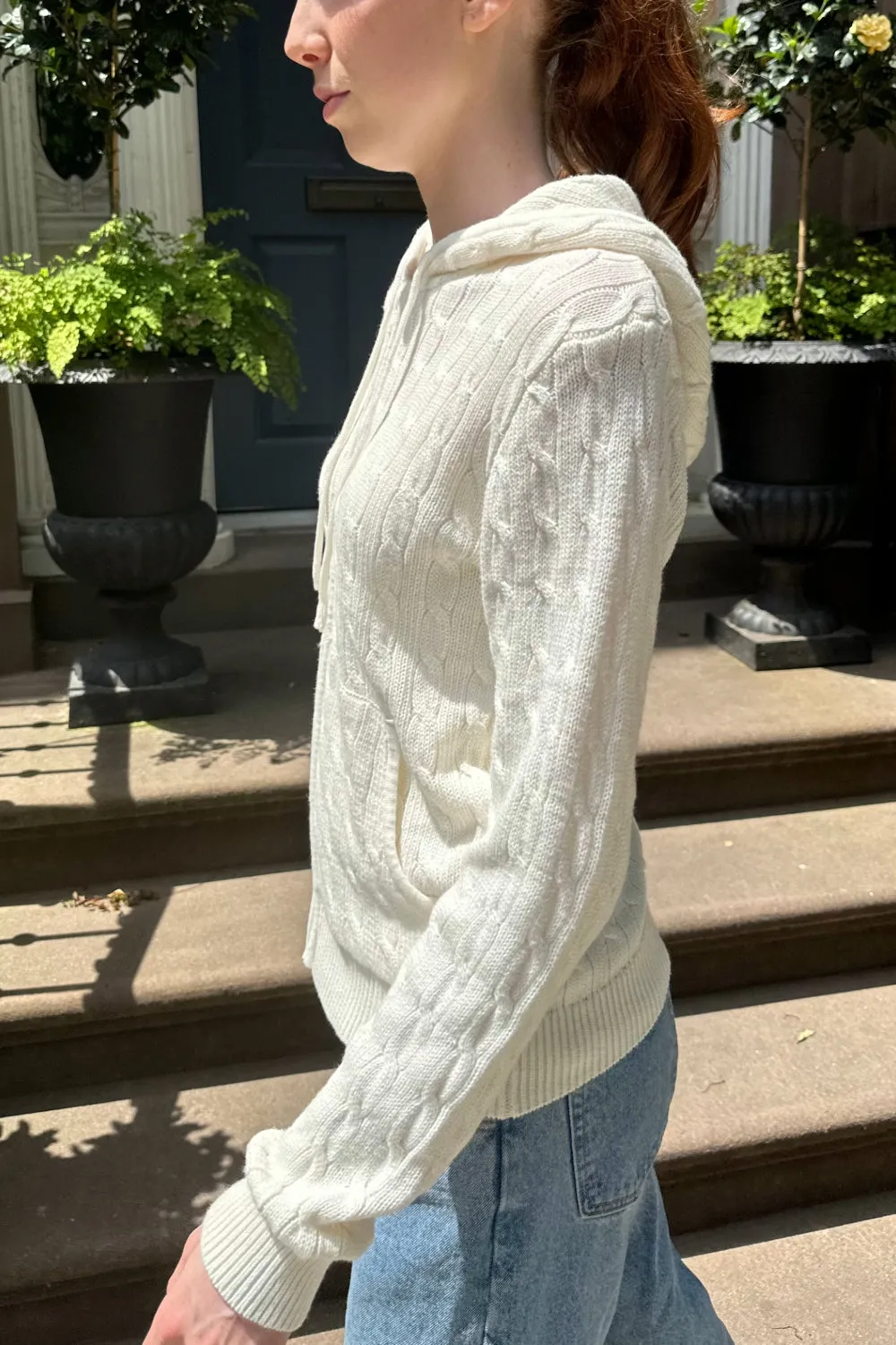 Ayla Cable Knit Zip-Up Sweater