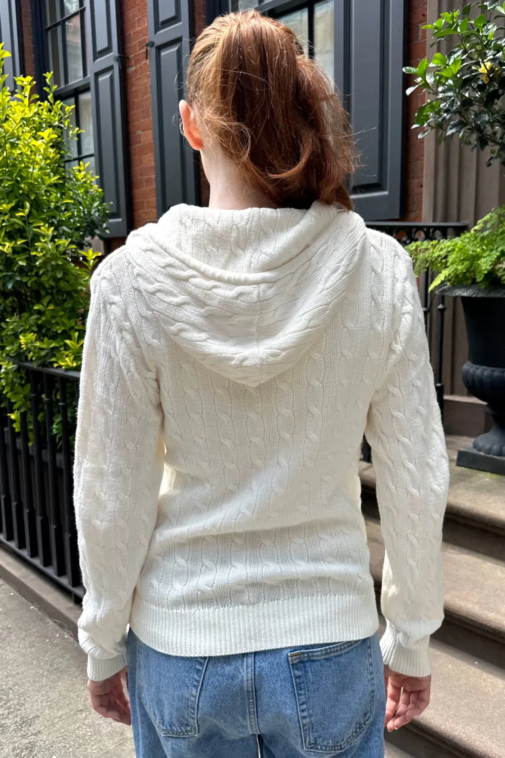 Ayla Cable Knit Zip-Up Sweater