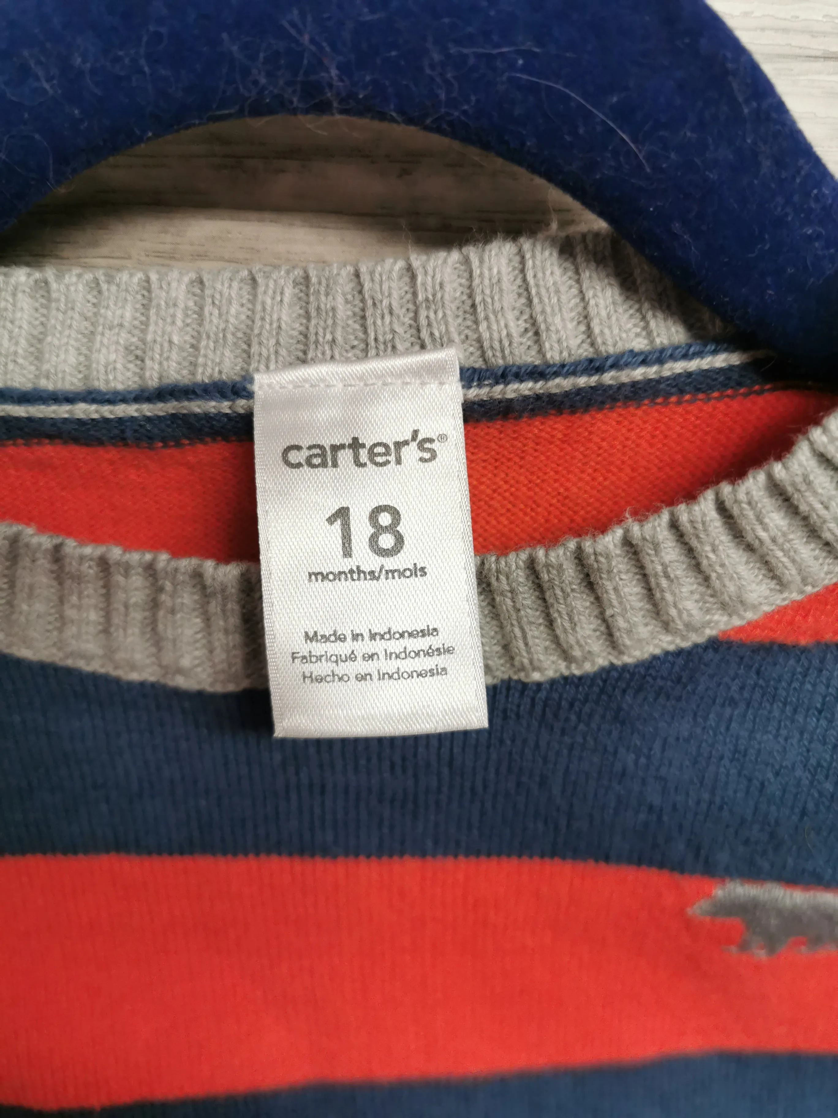 BABY BOY SIZE 18 MONTHS - CARTER'S, Soft Knit Long-sleeve Sweater EUC B31