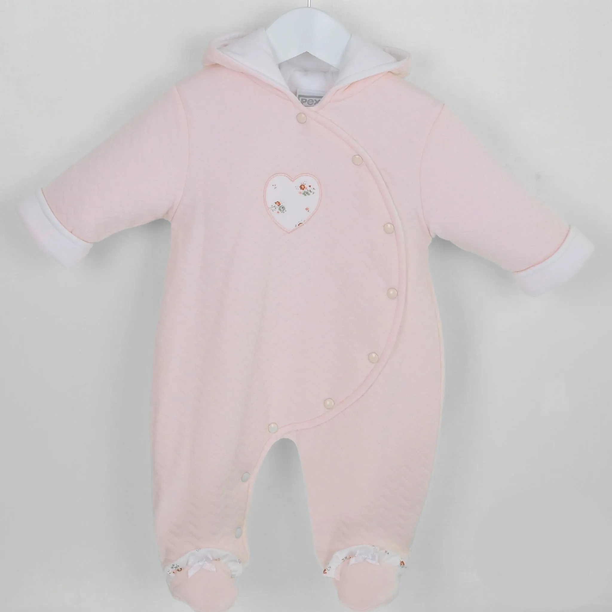 Baby Girls Sweetheart Snowsuit- Pink - Pex