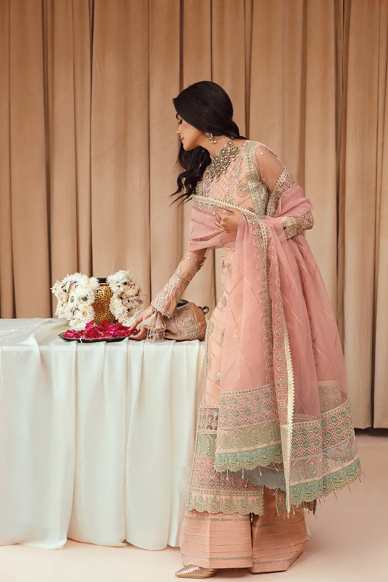 Baby Pink Embroidered Pakistani Kameez Trousers Wedding Dress