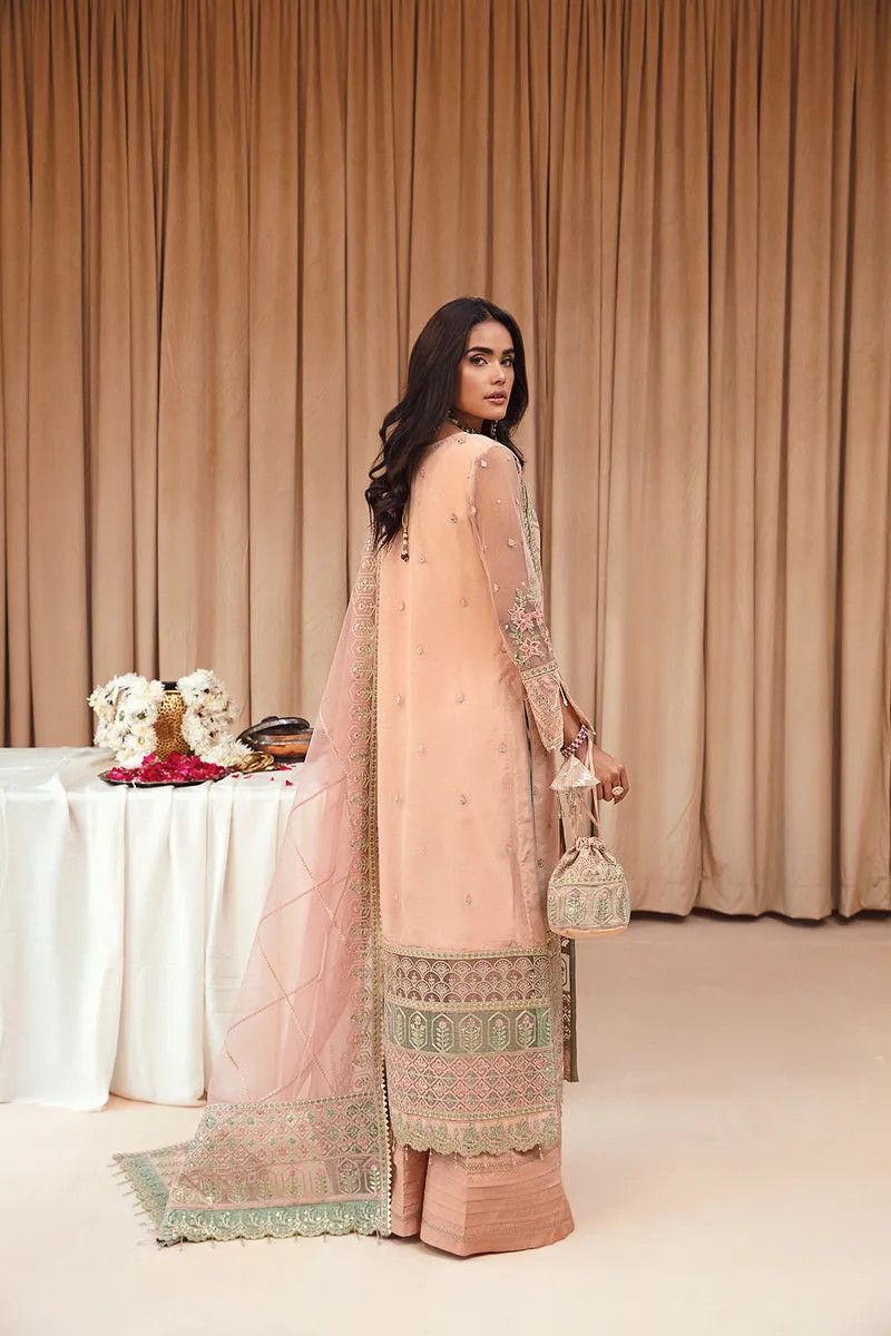 Baby Pink Embroidered Pakistani Kameez Trousers Wedding Dress