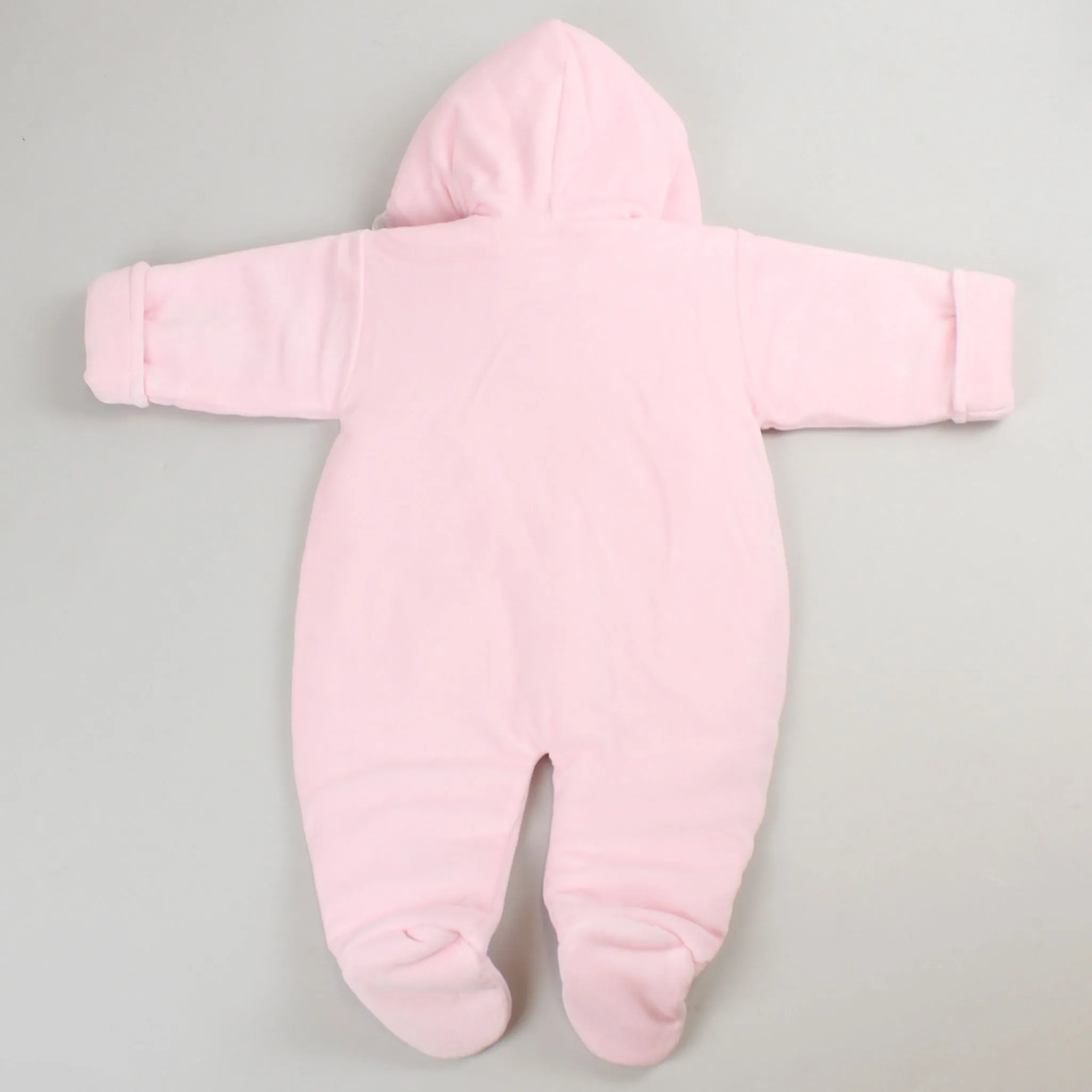 Baby Velour Snowsuit- Pink - Pex