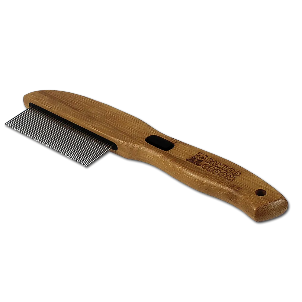Bamboo Groom Rotating Pin Comb with 41 Rounded Pins (One Size)