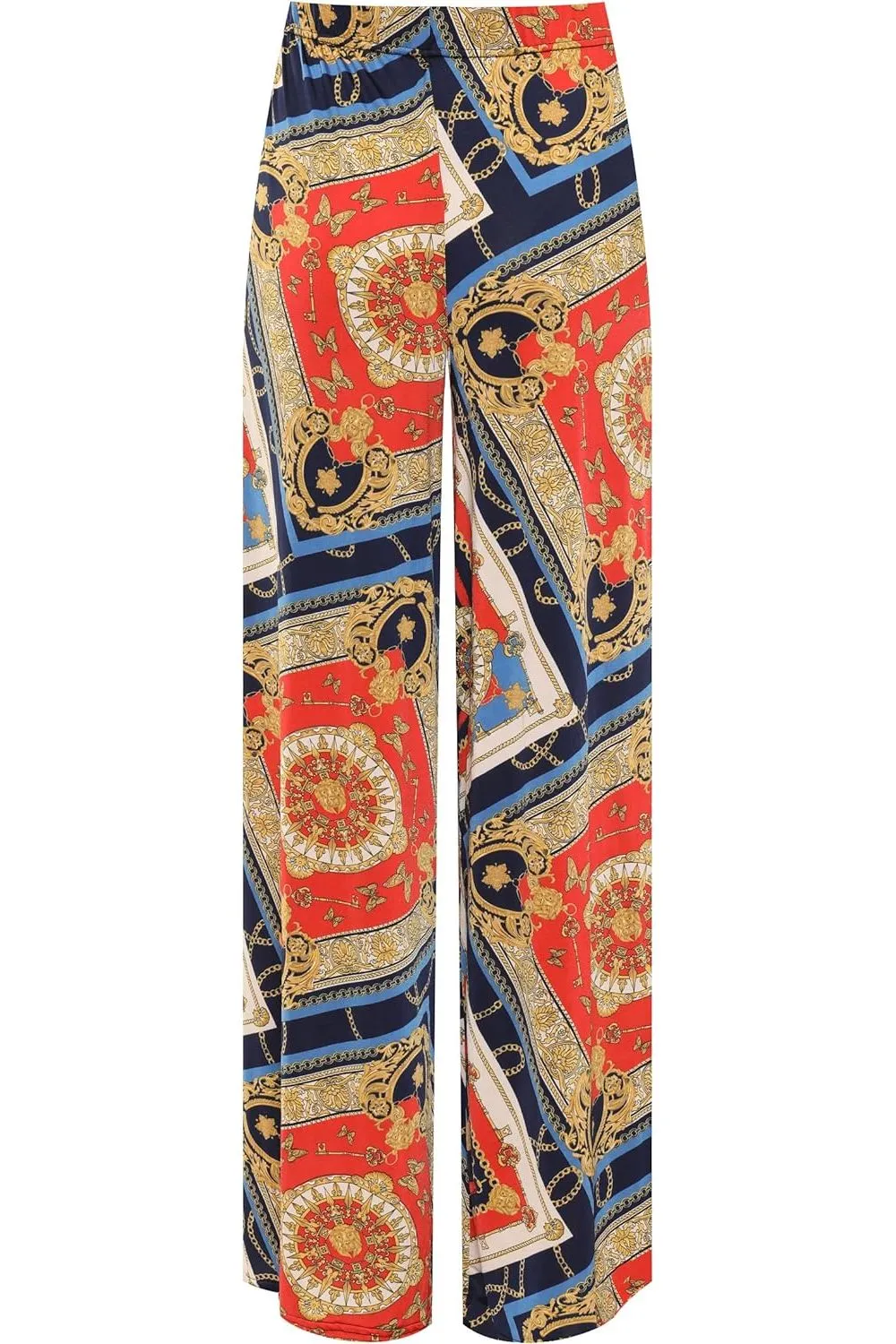 Baroque Paisley Print Palazzo Trouser