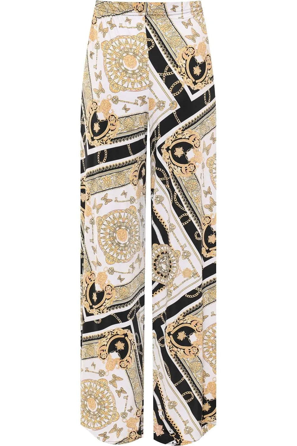 Baroque Paisley Print Palazzo Trouser