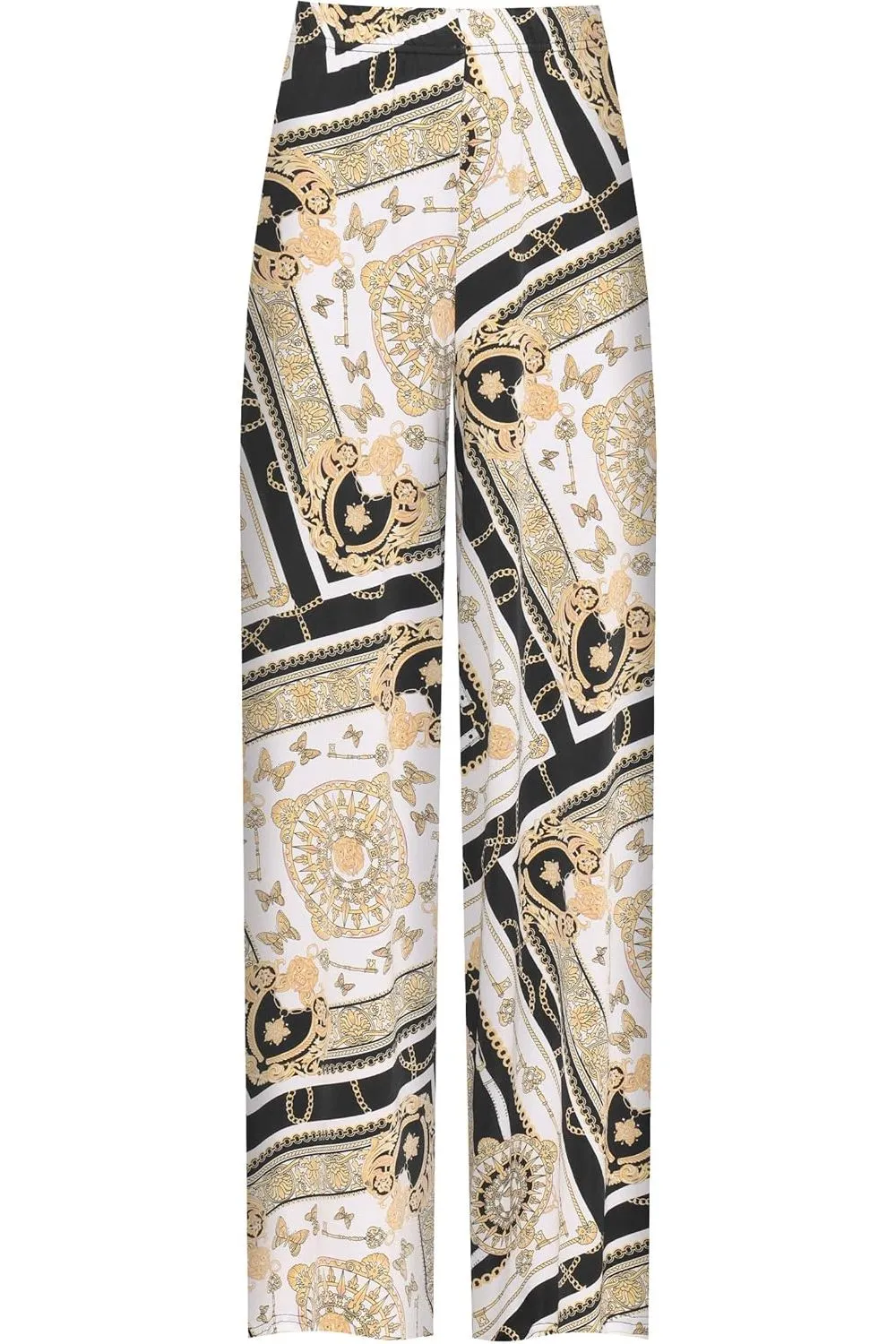 Baroque Paisley Print Palazzo Trouser