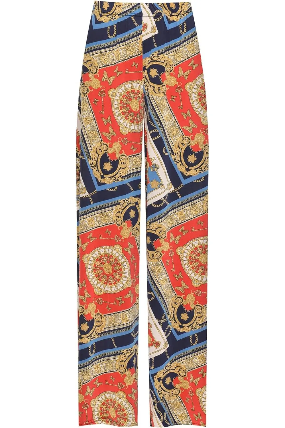 Baroque Paisley Print Palazzo Trouser