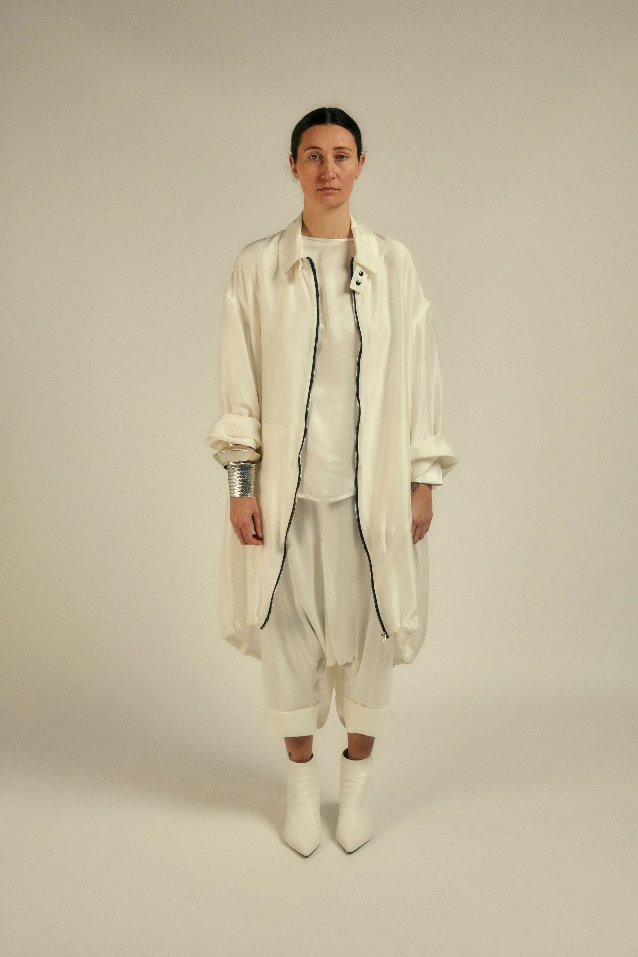 Bayview Silk Oversized Coat