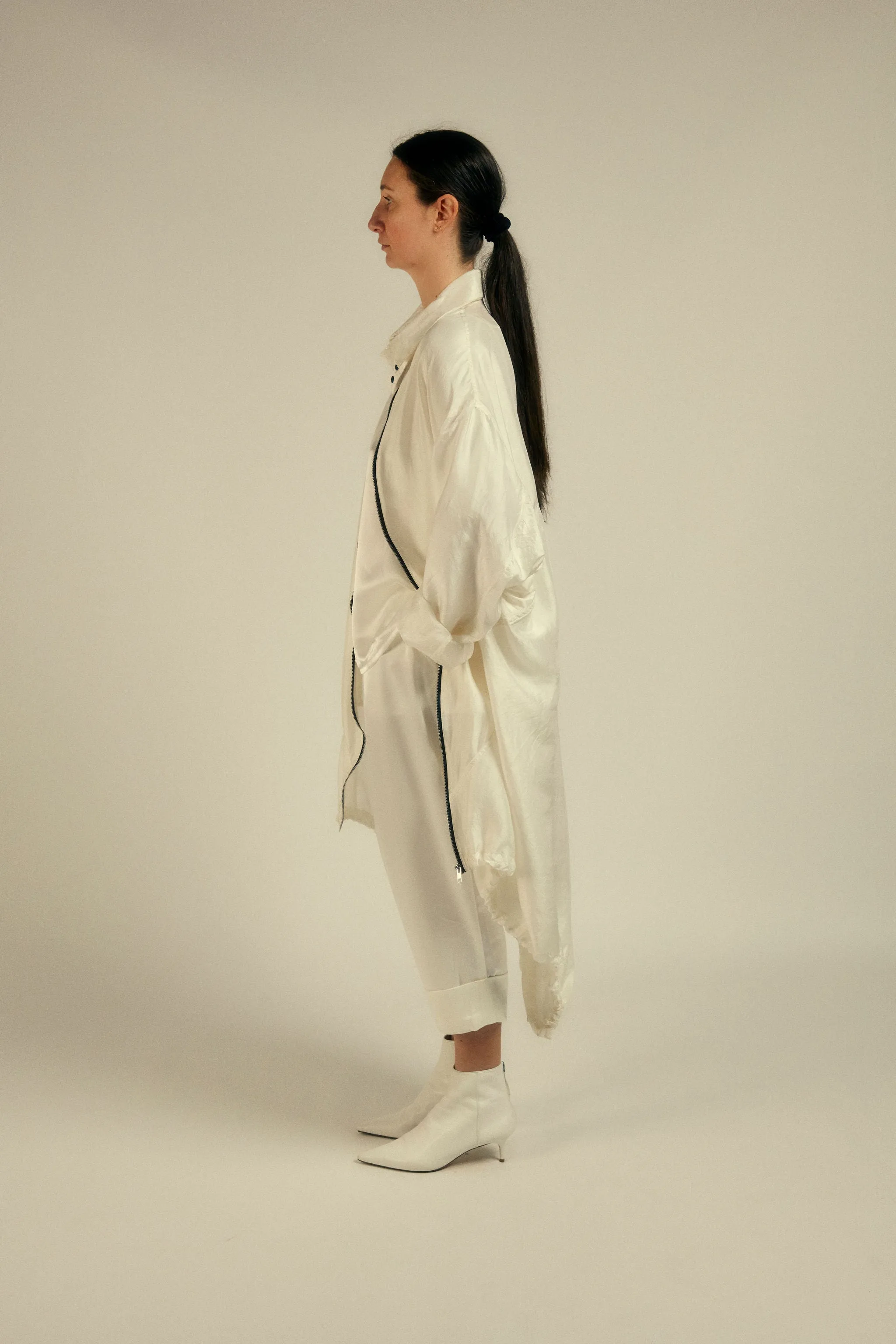 Bayview Silk Oversized Coat