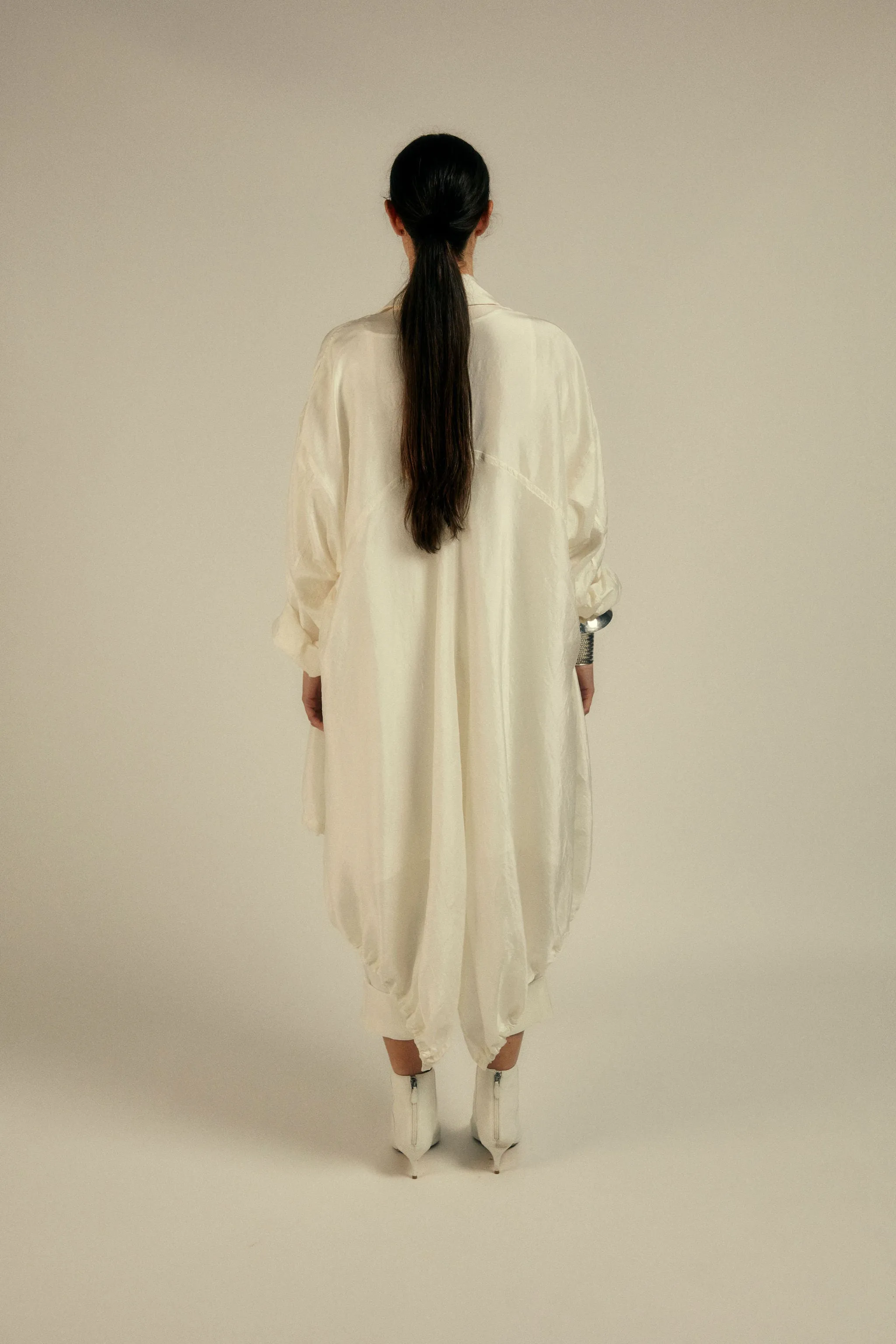 Bayview Silk Oversized Coat