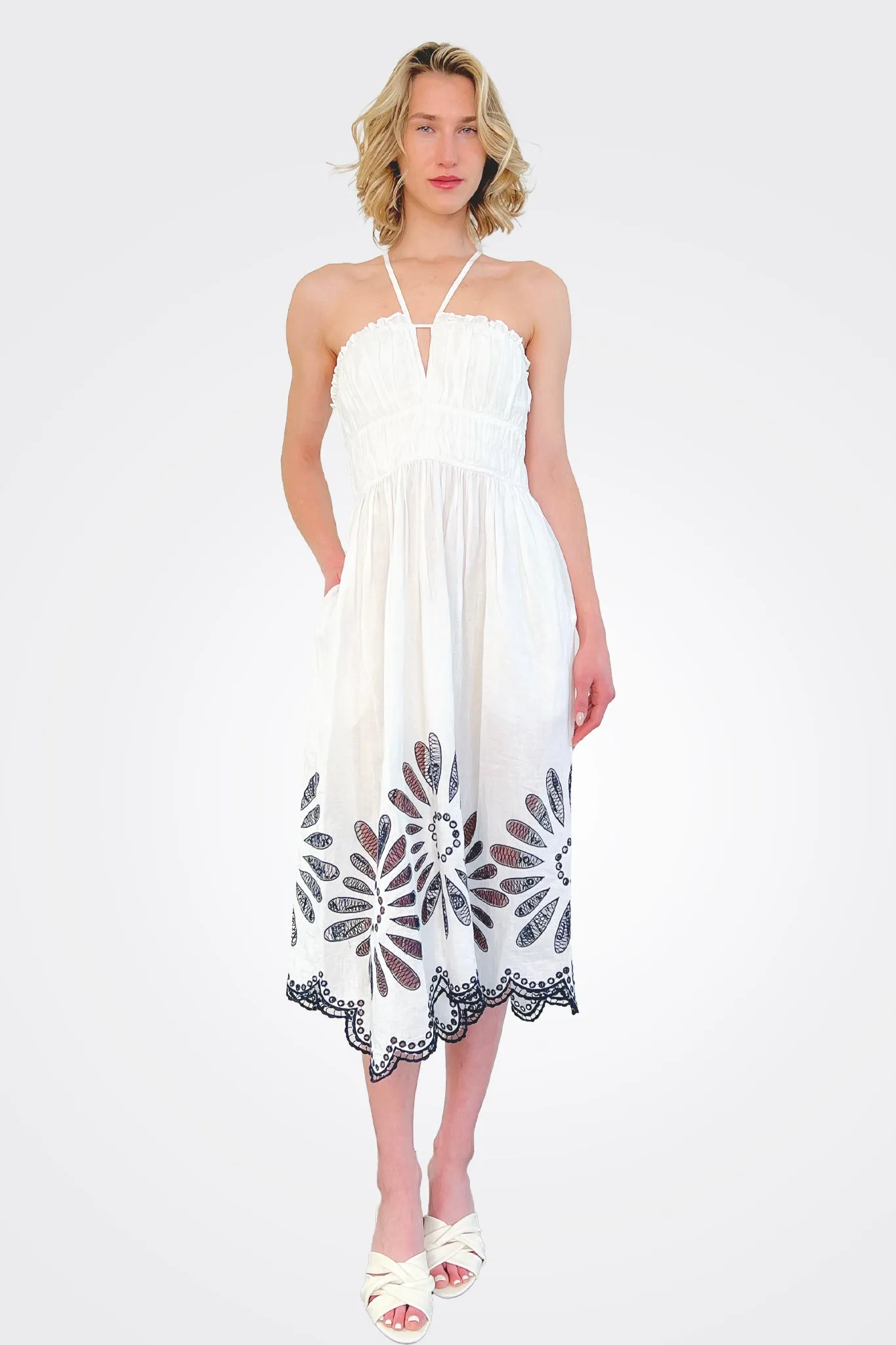 Beatrice Dress - Porcelain