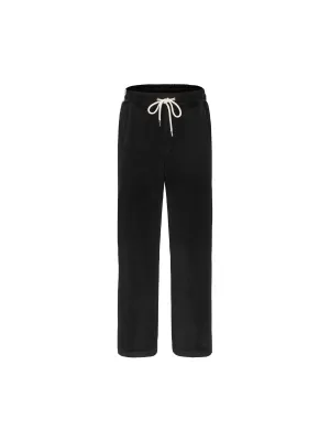 Black & White Velvet Stripe Patchwork Trousers