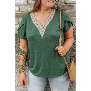 Blackish Green Blouse: Needful Things Hides your Sins with Style 😈 Contrast v Neck!