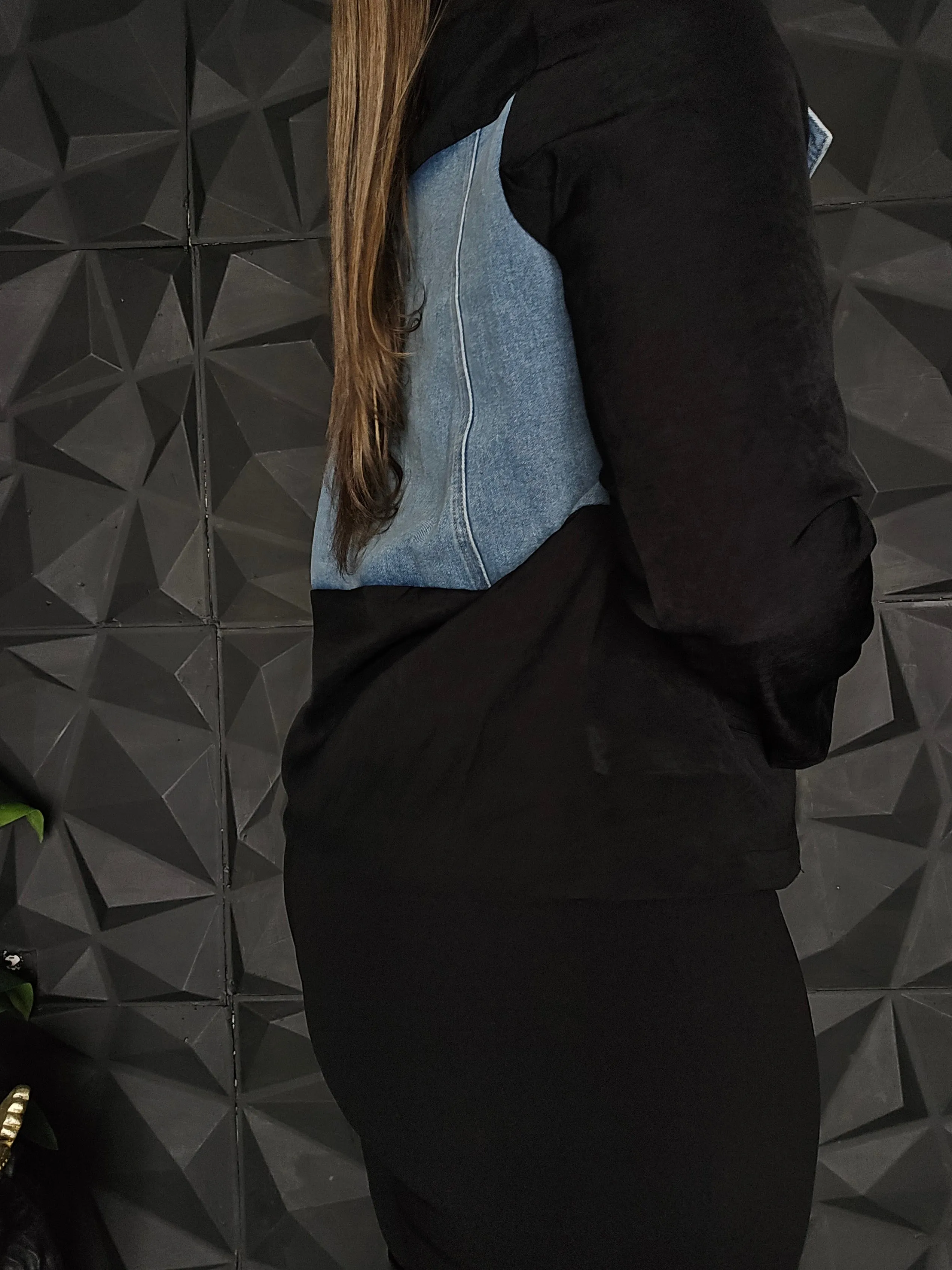 Blazer Black Denim Oversized