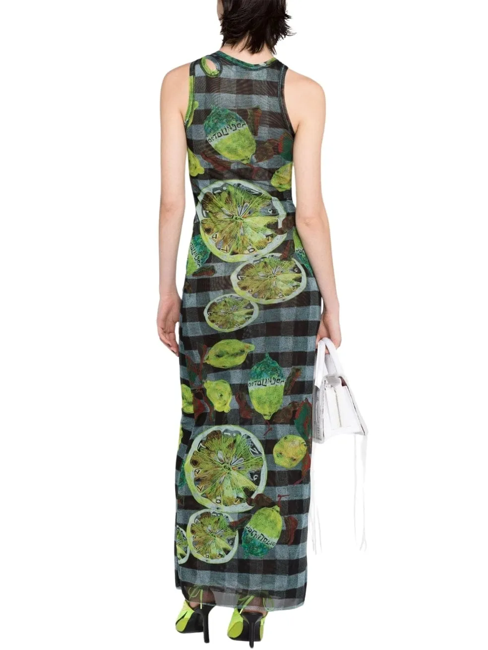 Blue Lemon Gingham Maxi Dress