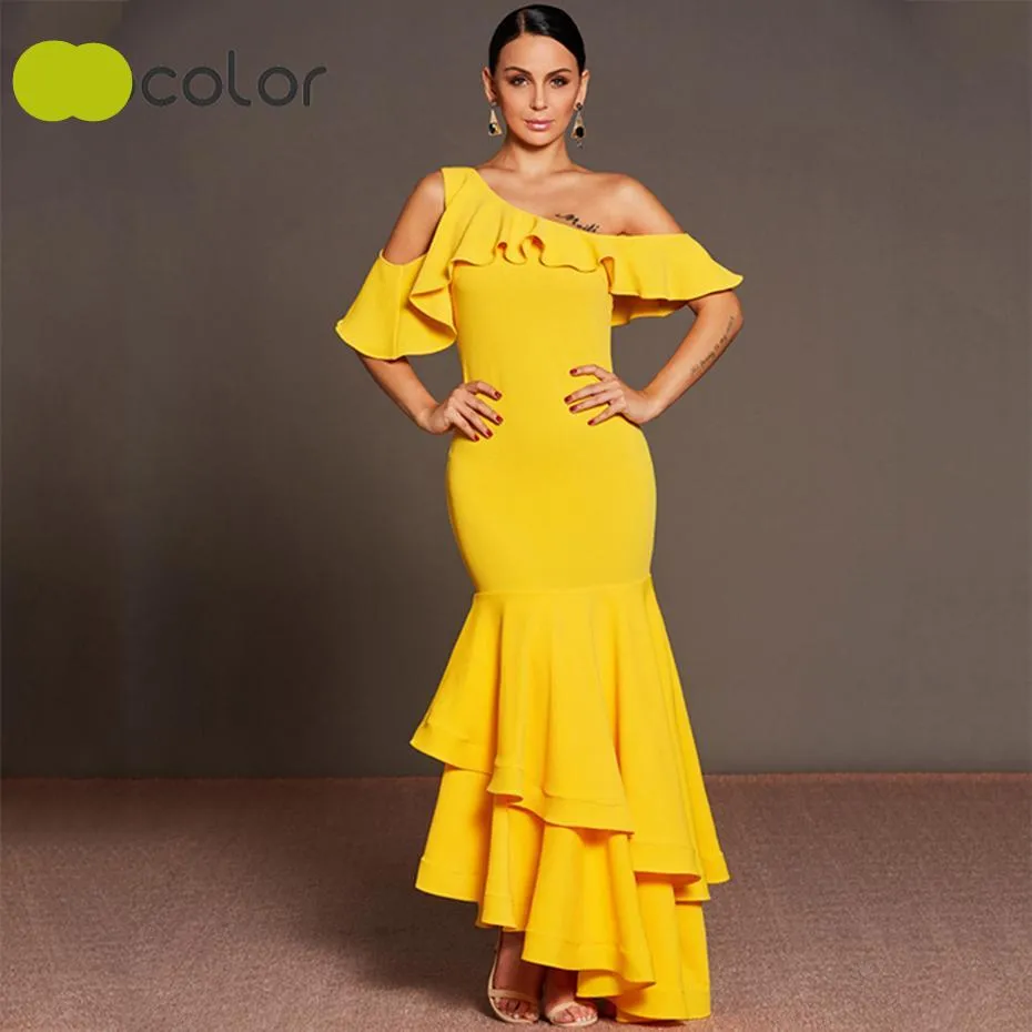 Bodacious Canary Mermaid Dress