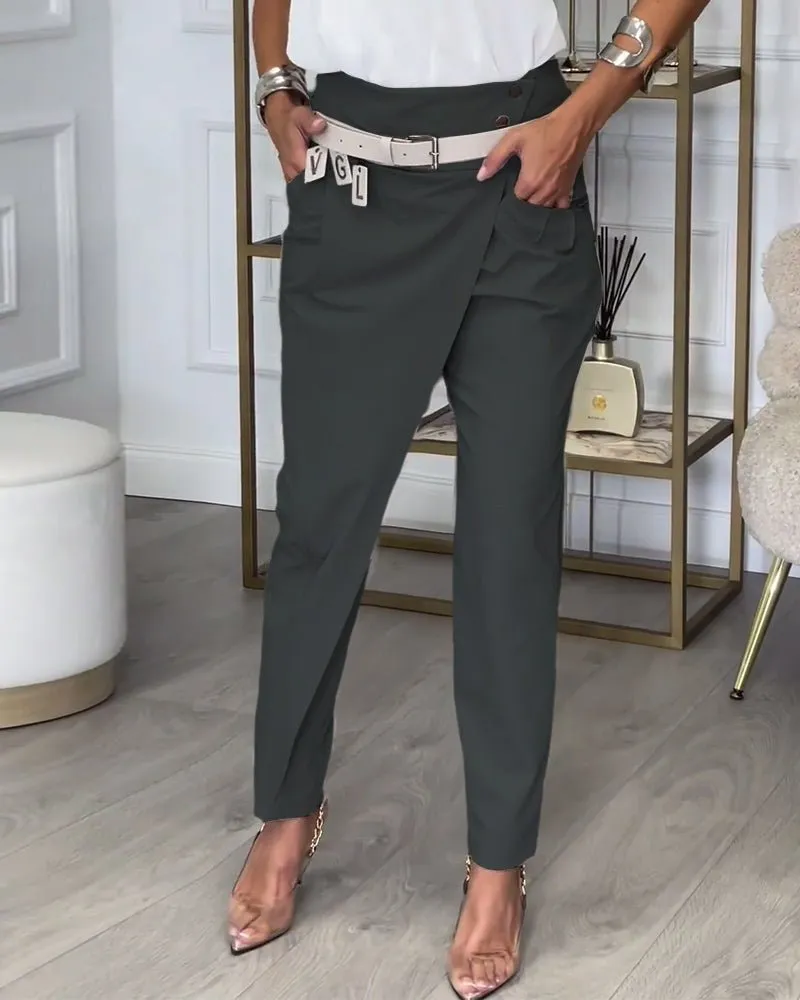 Bree - Patchwork Pants with Belt