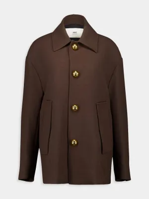 Brown Short Belted Coat