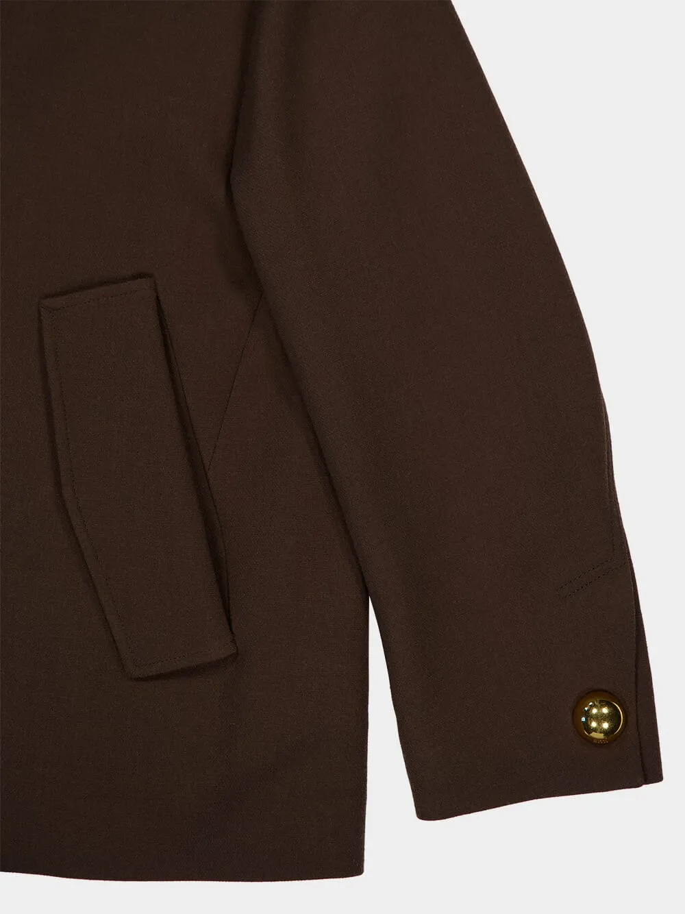 Brown Short Belted Coat