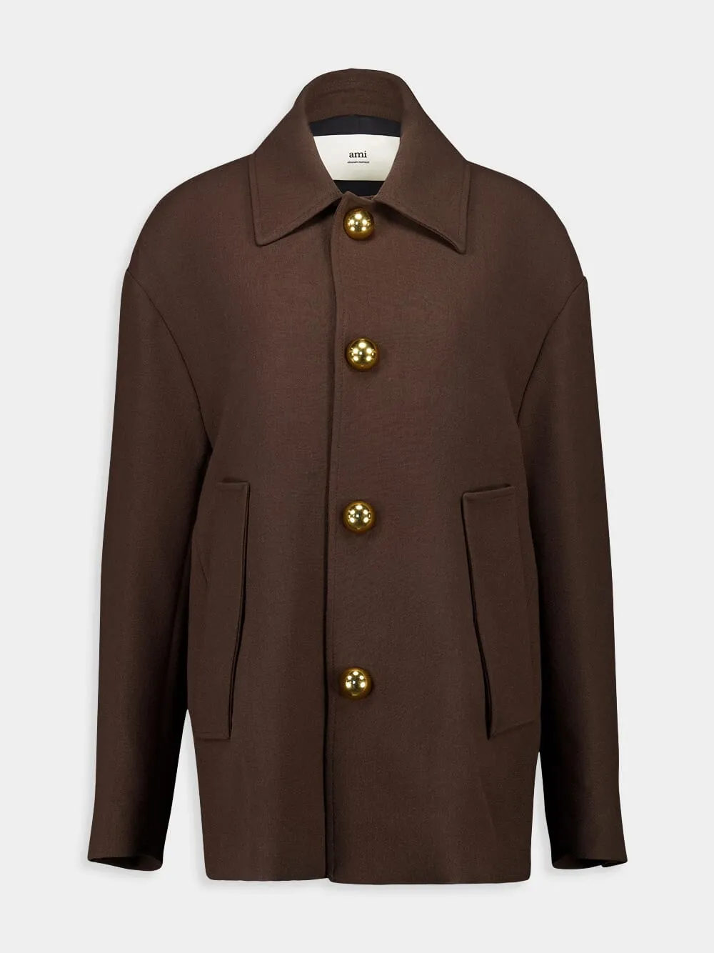 Brown Short Belted Coat