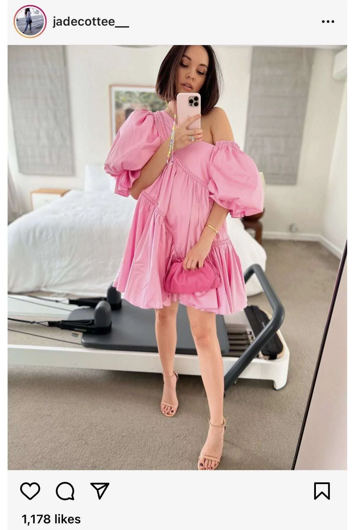 BUY IT - AJE Casabianca Braided Asymmetric Puff Sleeve Mini Dress