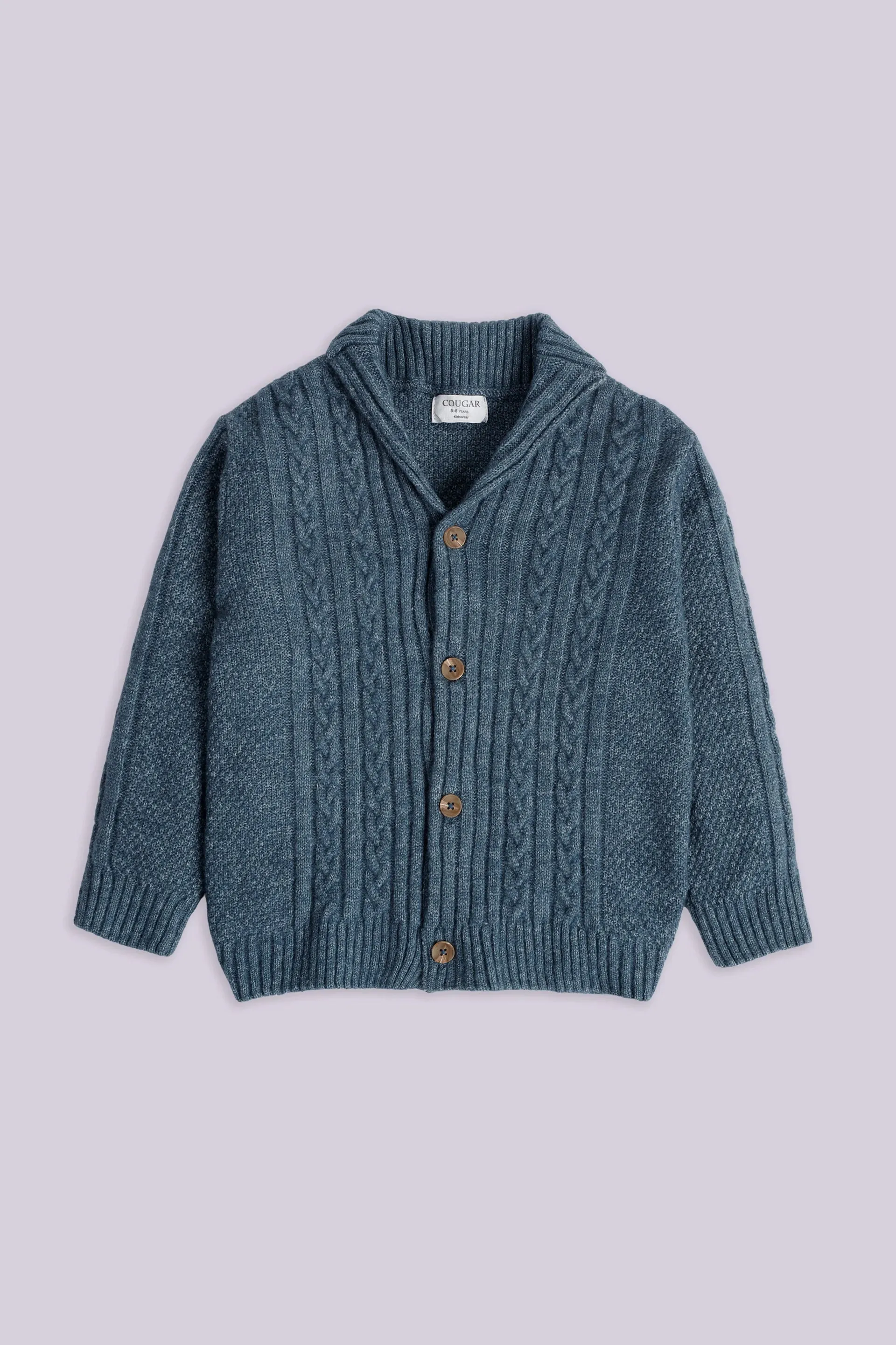 Cable Knit Button Down Cardigan