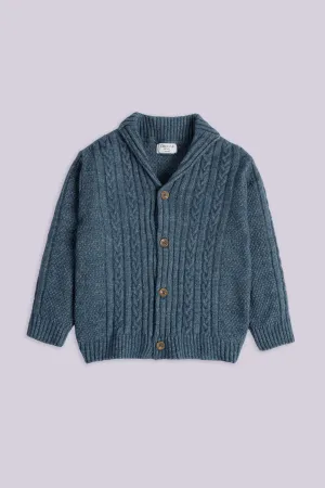 Cable Knit Button Down Cardigan