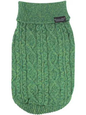Cable Knit Sweater, Green