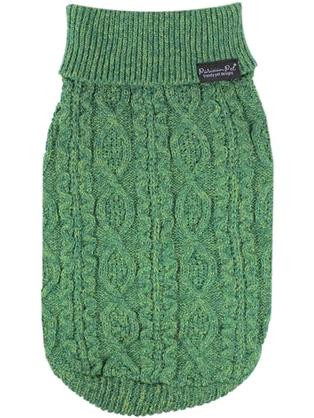 Cable Knit Sweater, Green