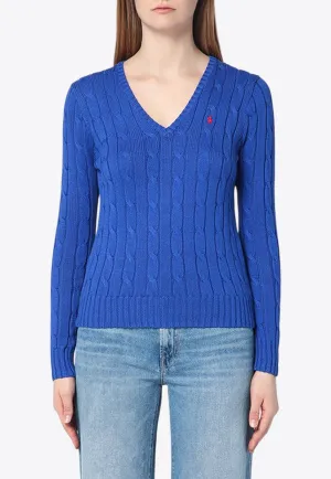 Cable Knit V-neck Sweater