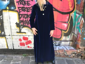 California Room Vintage 1960’s Royal Blue Velvet Evening Coat by Al Baskin Jouet Union Made