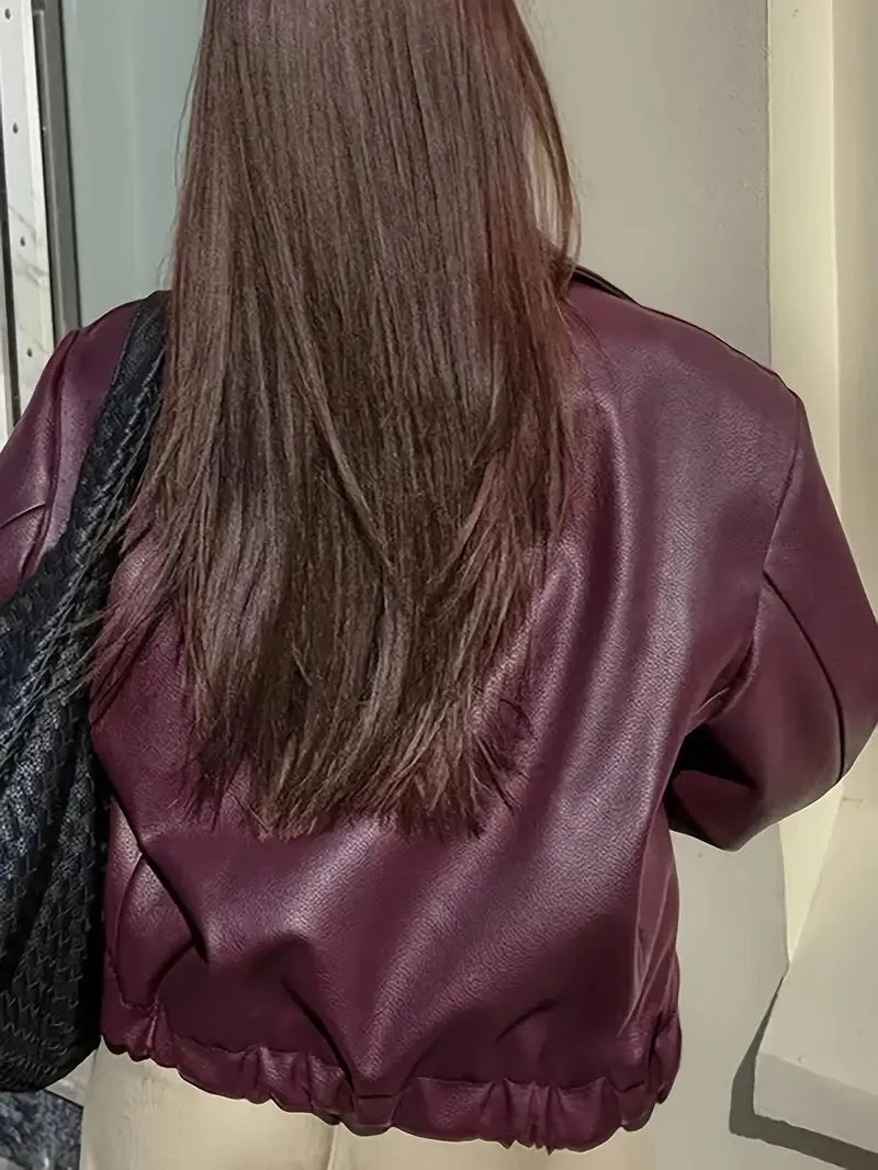 Cassidy - stylish, oversized leather jacket