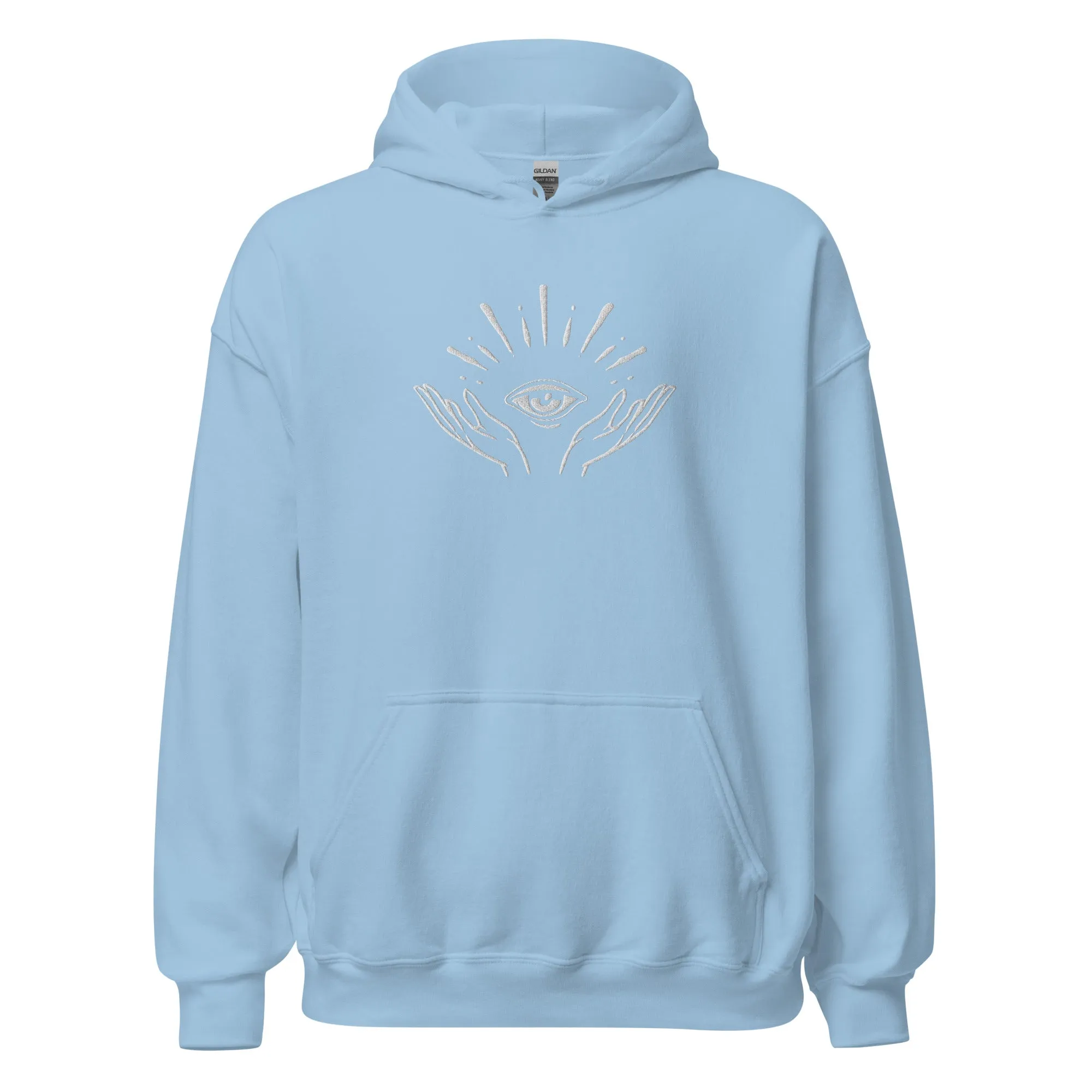 Celestial Hands & Eye Embroidered Hoodie