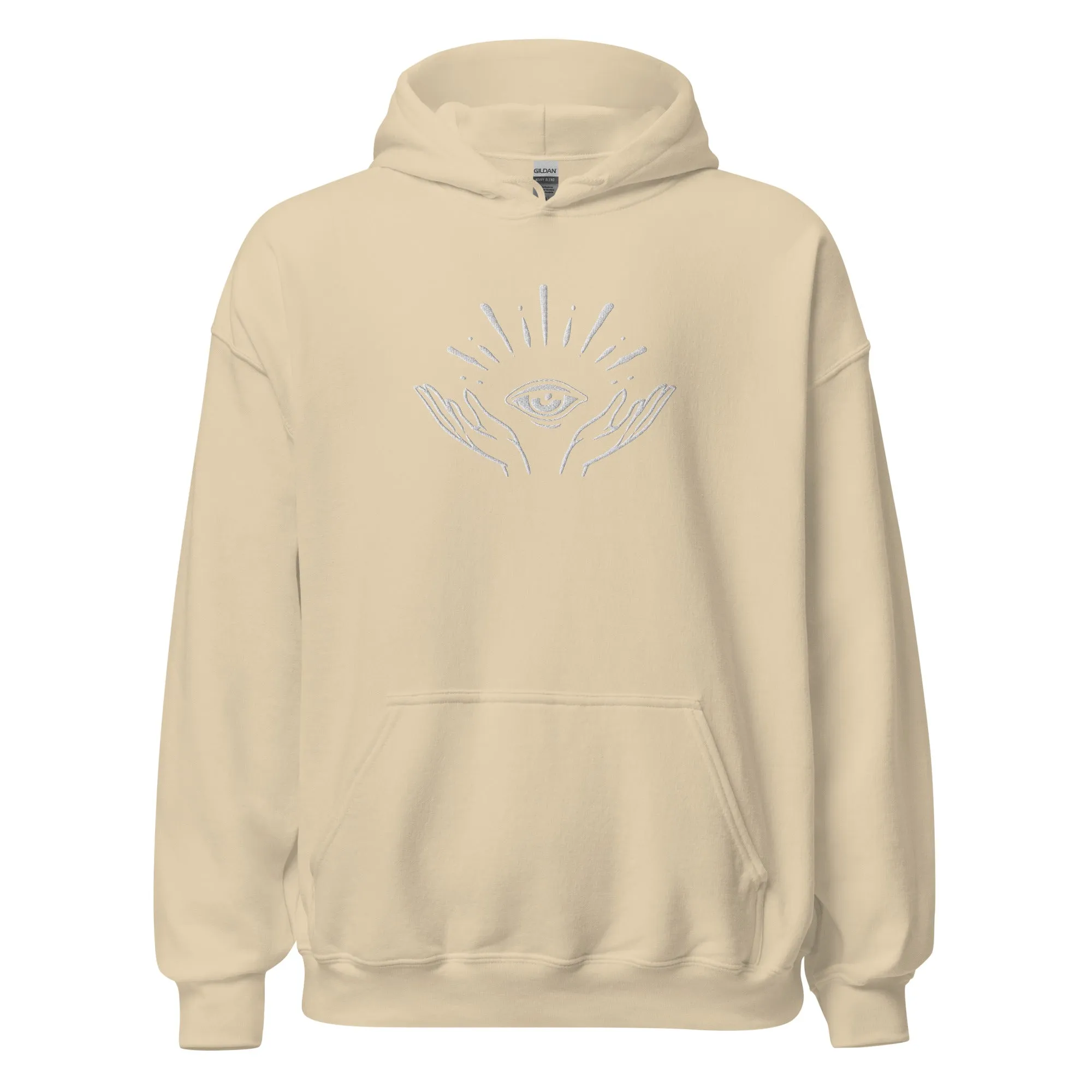 Celestial Hands & Eye Embroidered Hoodie