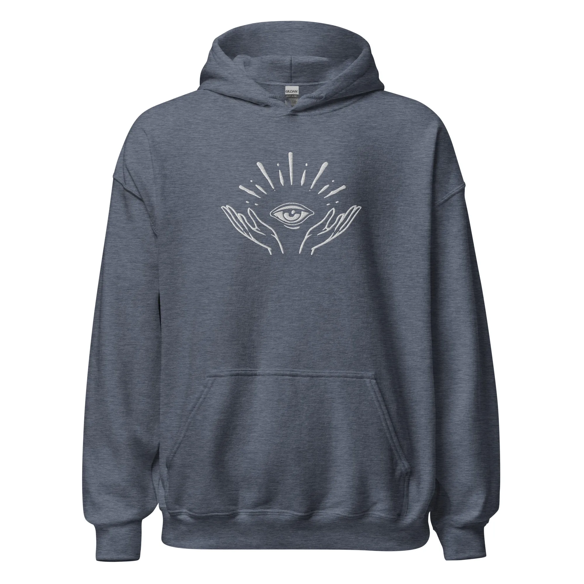 Celestial Hands & Eye Embroidered Hoodie